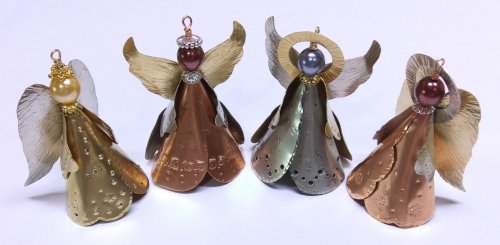 Judy Larson's Angel Ornament  - , Holiday Designs, Cutting, Cutting Tool, Cutters, Forging, Forging Jewelry, Jewelry Forging, How To Punch Holes, Hole Punching, Punch A Hole, Stamping, Stamps, Texturing, angel ornament